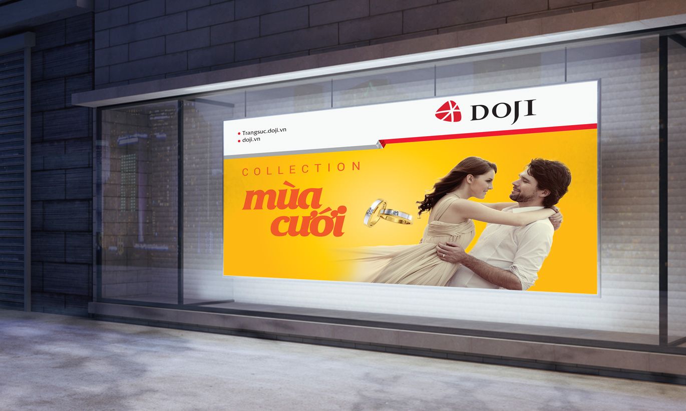 thiết kế banner thương hiệu Doji 1