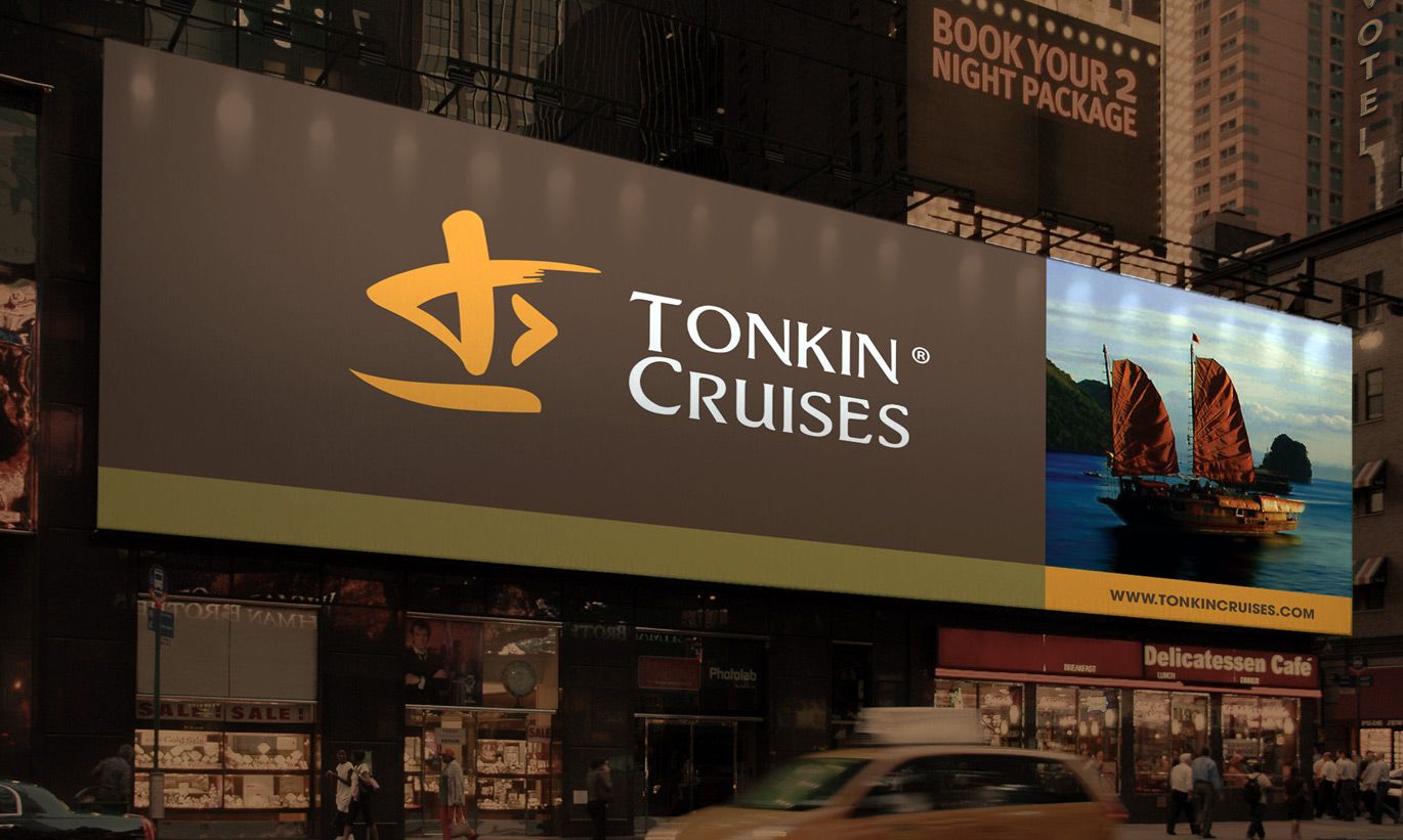 thiết kế biển hiệu Tonkin Cruises 1