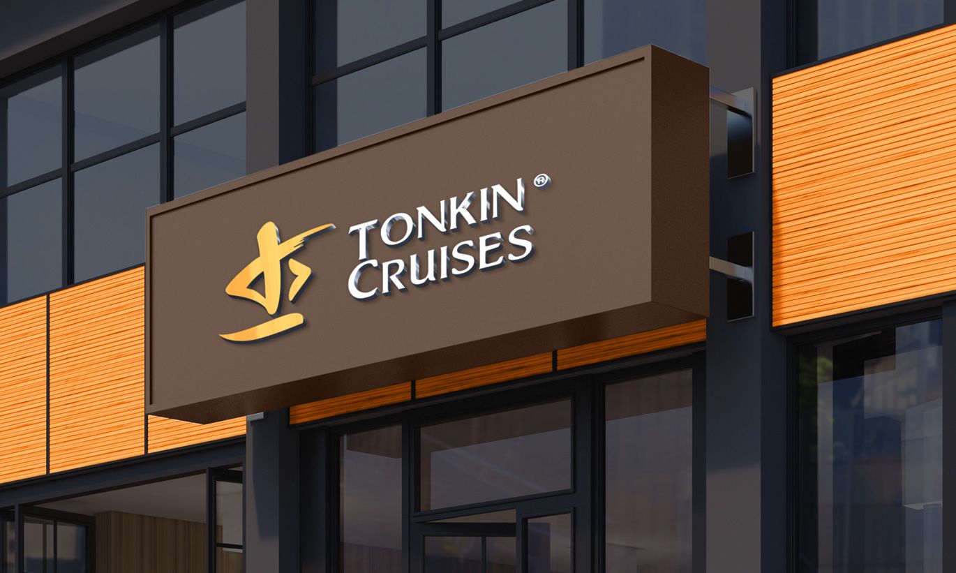 thiết kế biển hiệu Tonkin Cruises 3
